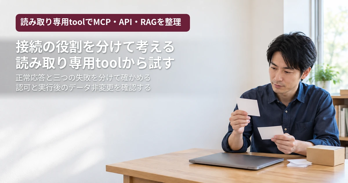 MCPとは？API・RAGとの違いを読み取り専用ツールで理解する